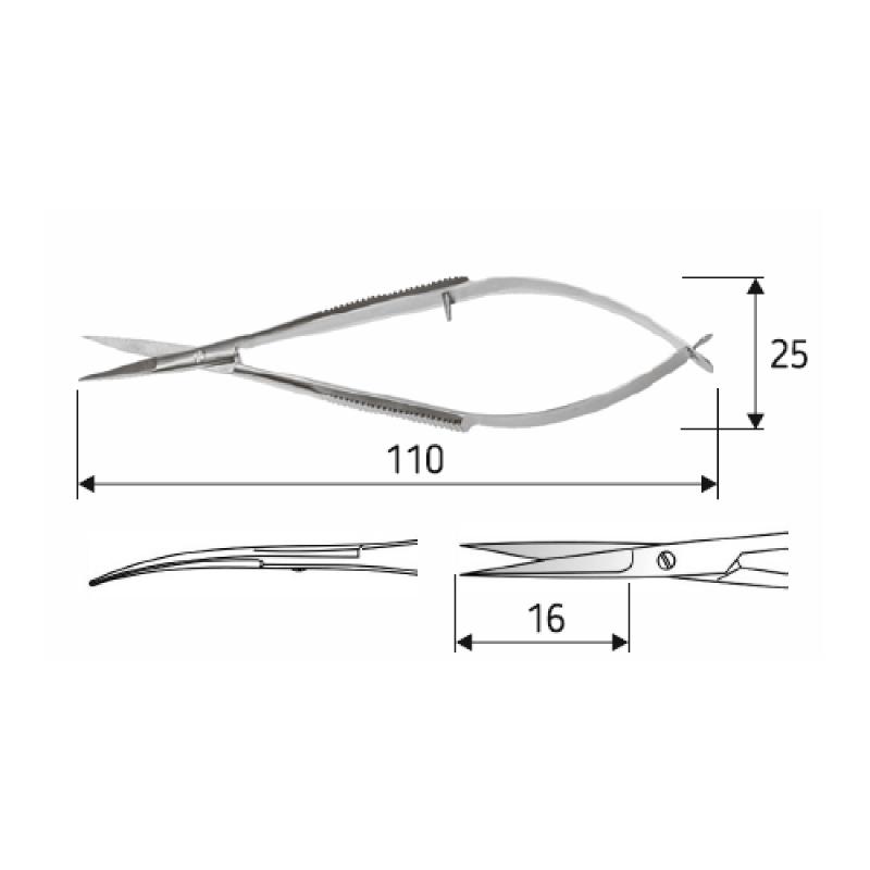 Ножиці мініатюрні Westcott 11,0 см, загнуті. Surgicon
